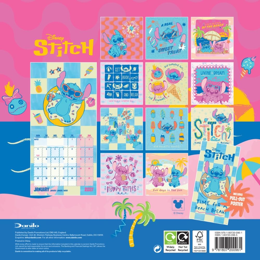 Lilo & Stitch Square Calendar 2027
