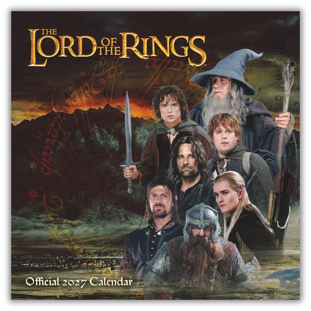 The Lord Of The Rings Square Calendar 2027