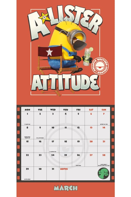 Minions Square Calendar 2027