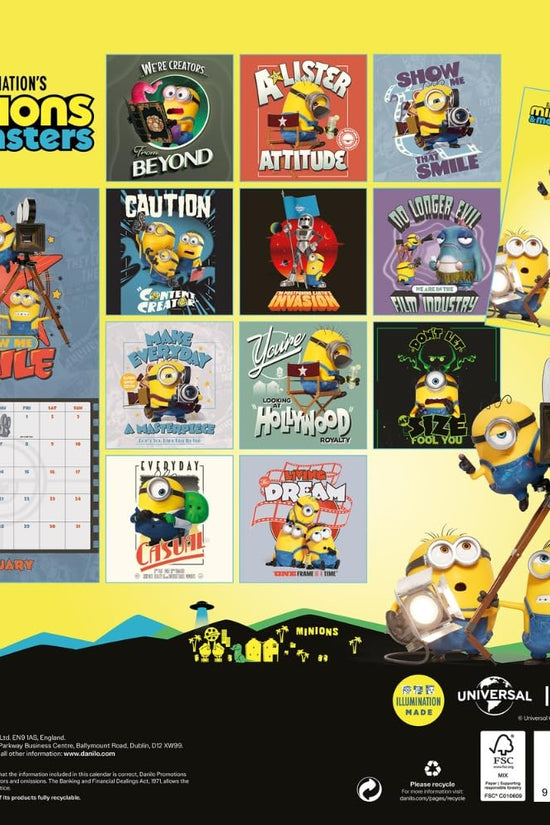 Minions Square Calendar 2027