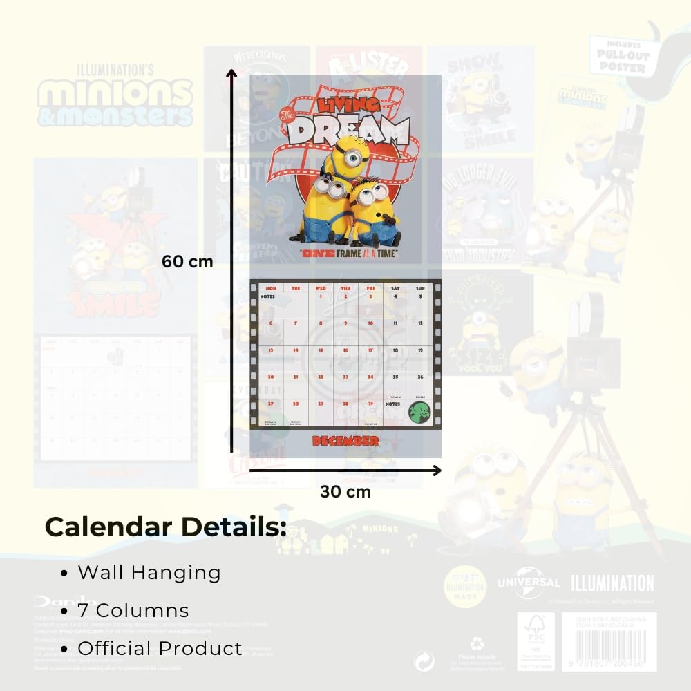 Minions Square Calendar 2027