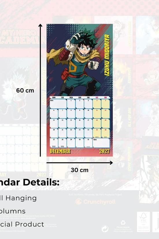 My Hero Academia Square Calendar 2027