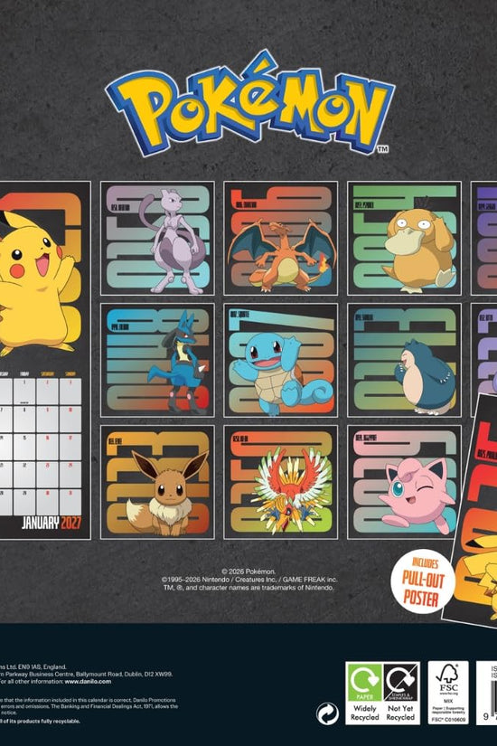 Pokemon Square Calendar 2027