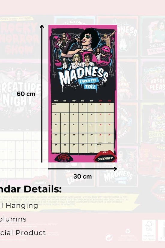 Rocky Horror Show Square Calendar 2027