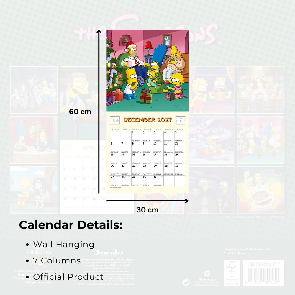 The Simpsons Square Calendar 2027