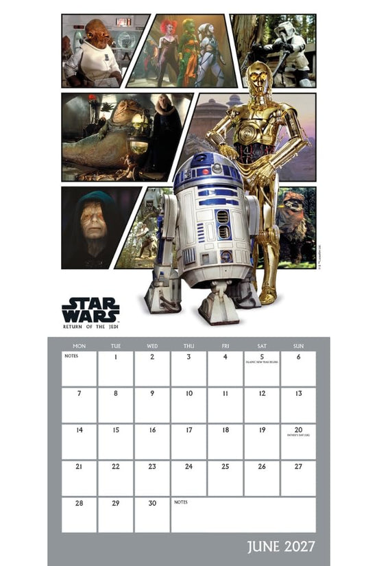 Star Wars Square Calendar 2027