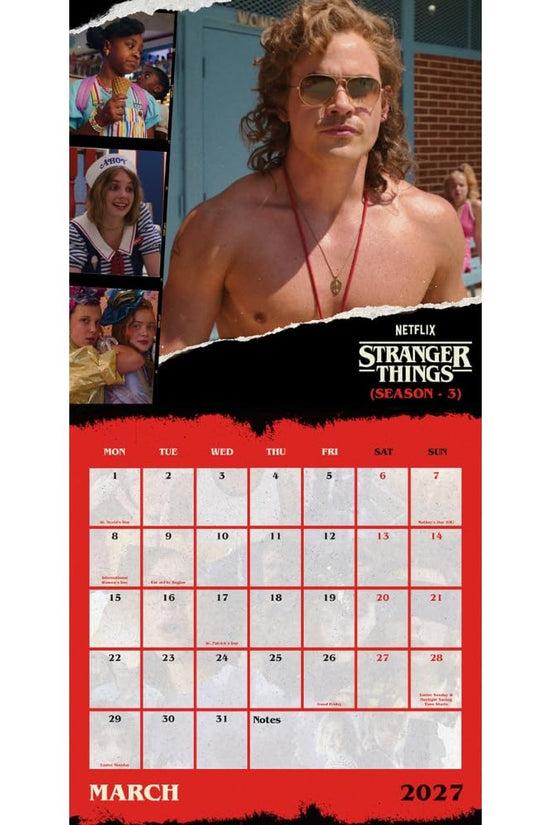Stranger Things Square Calendar 2027