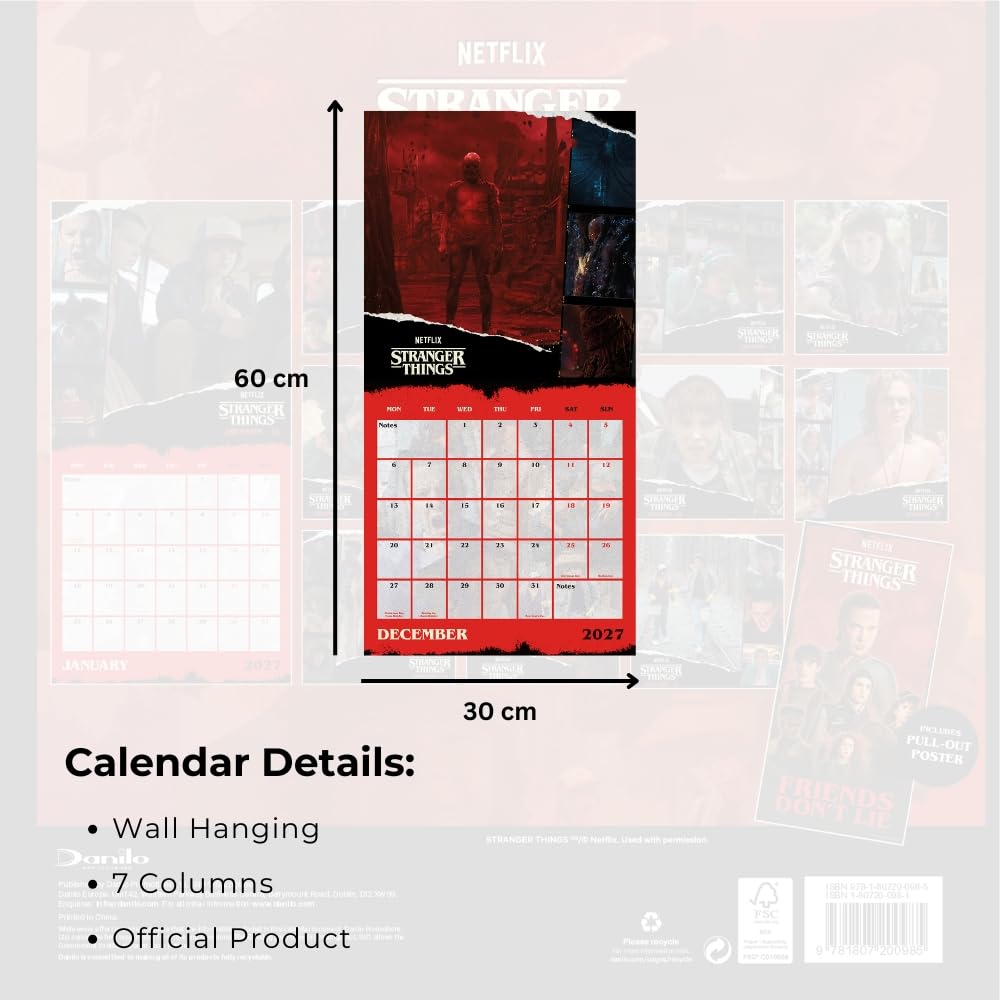 Stranger Things Square Calendar 2027