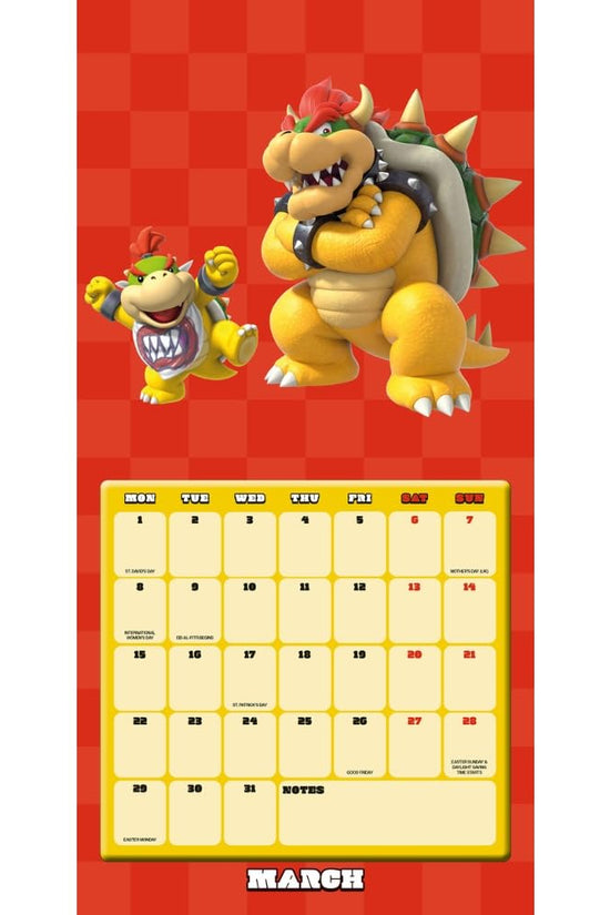 Super Mario Square Calendar 2027