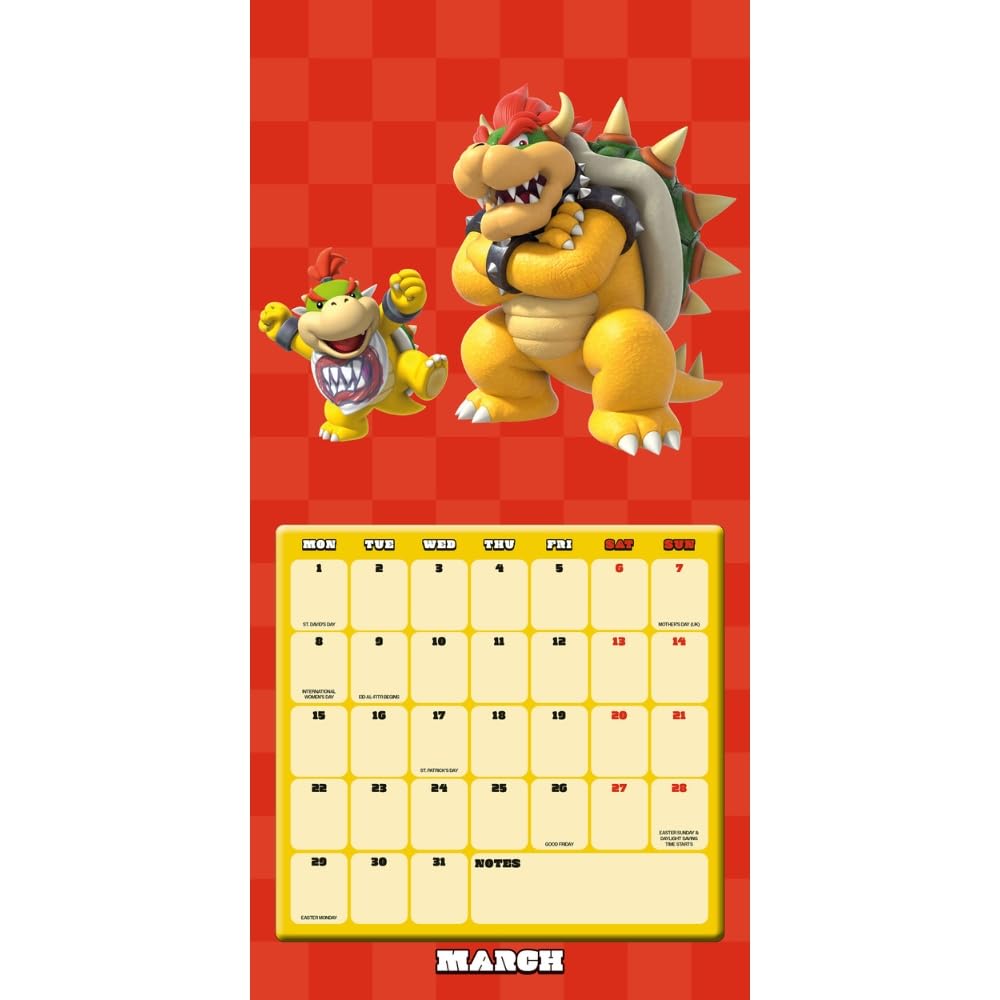 Super Mario Square Calendar 2027