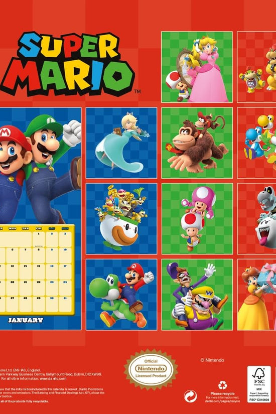 Super Mario Square Calendar 2027