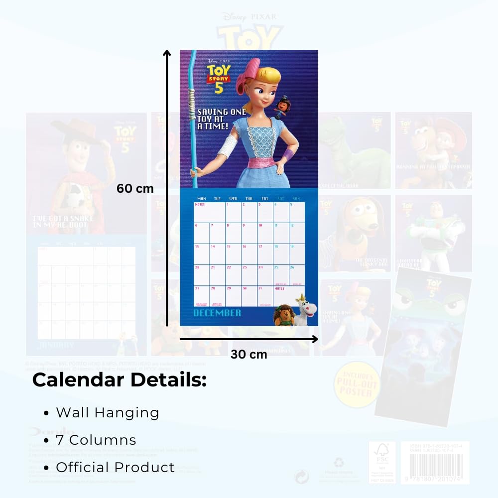 Toy Story 5 Square Calendar 2027