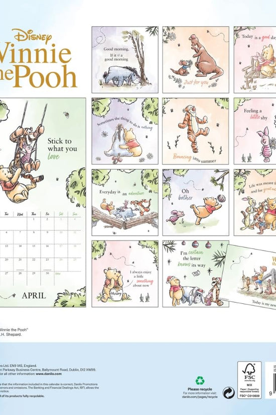Winnie The Pooh Square Calendar 2027