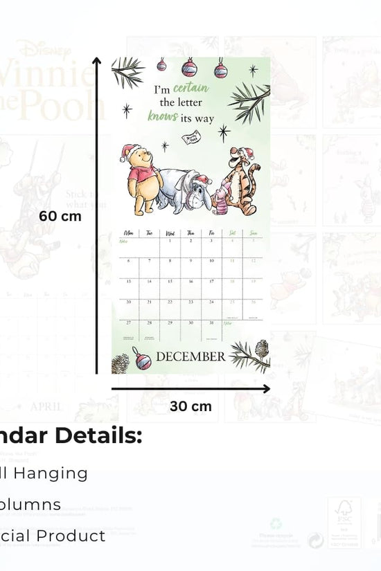 Winnie The Pooh Square Calendar 2027