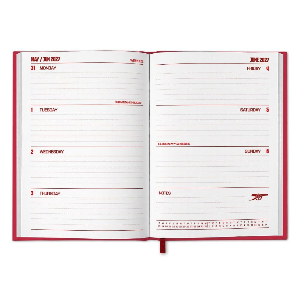 Arsenal FC A5 Diary 2027