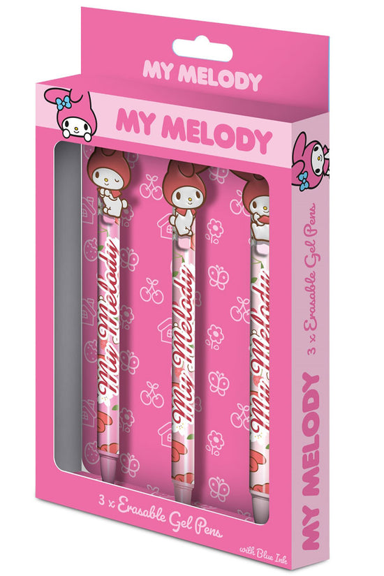 My Melody 3pk Erasable Gel Pen Set