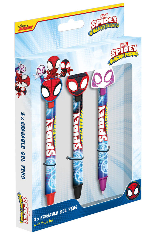 Spidey And His Amazing Friends 3pk Erasable Gel Pen Set