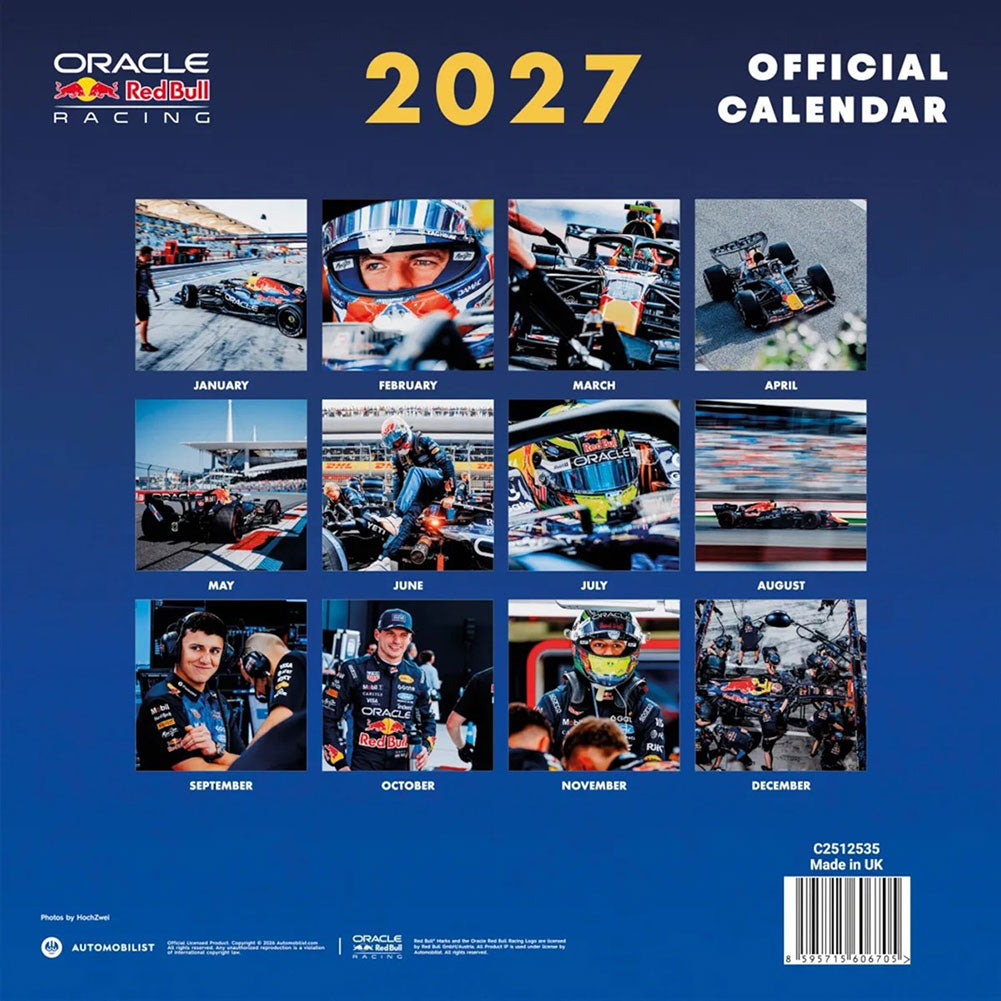 Oracle Red Bull Racing Square Calendar 2027