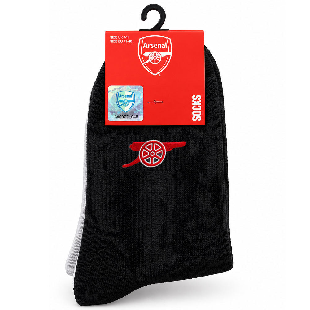 Arsenal FC 3pk Adults Ankle Socks Size 6-11
