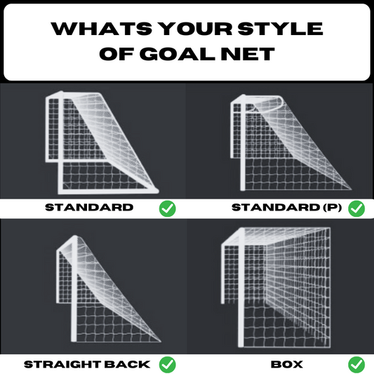 7.3m x 2.4m Replacement Soccer Goal Nets (Full Size)