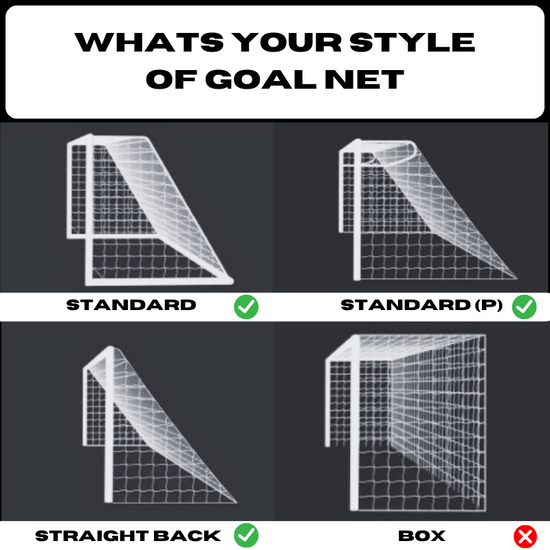 2.4m x 1.2m Replacement Soccer Goal Nets