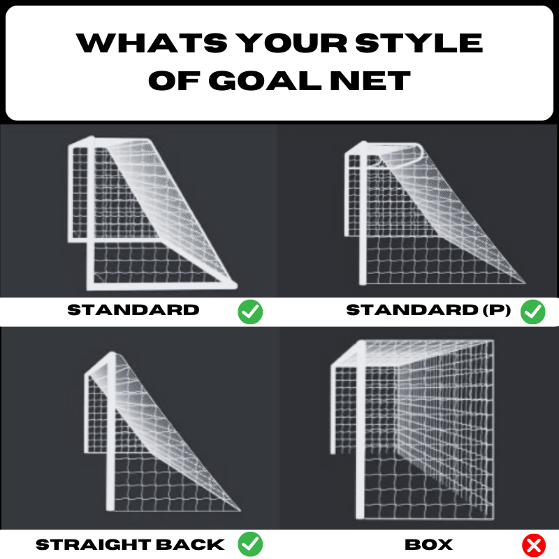 2.4m x 1.8m Replacement Soccer Goal Nets